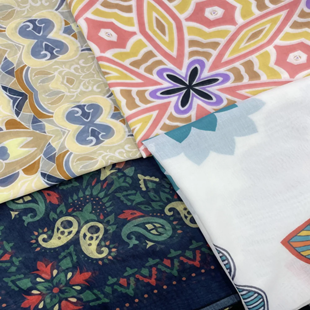 Custom printing square scarf Soft breathable printed scarf for ladies textile processing product