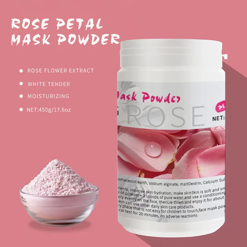 Private label Rose Jelly Mask Natural Rose Petal Crystal Mask Powder Hydrating Soft Film Powder Peeling Off Mask