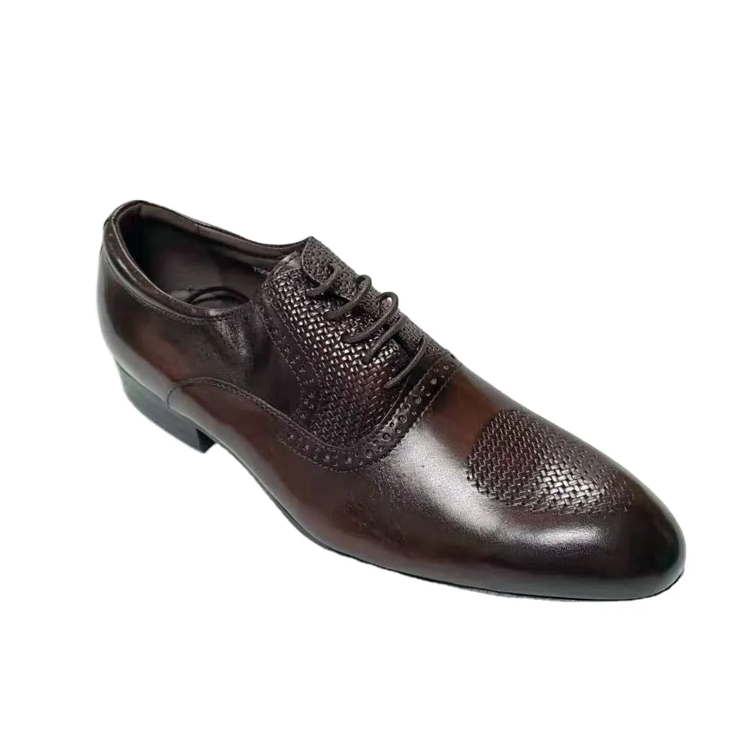 Classic men shoes Luxury Black Brown Men Genuine Leather Shoes Male Formal design wholesale price handmade men shoes