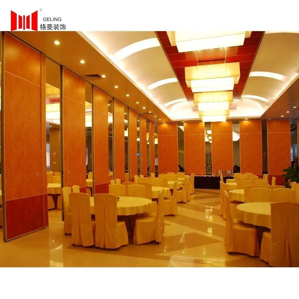 65mm luxury customized acoustic hotel movable fold wall partition with door temporary walls