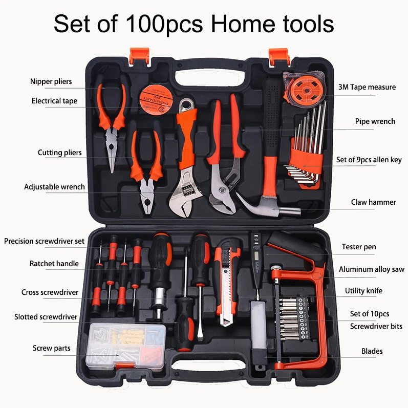 Home Hardware Hand Tool Combination Toolbox Auto Repair Toolkit  Electric Tool Box Gift Garden Toolbox Household Hand Tool Set