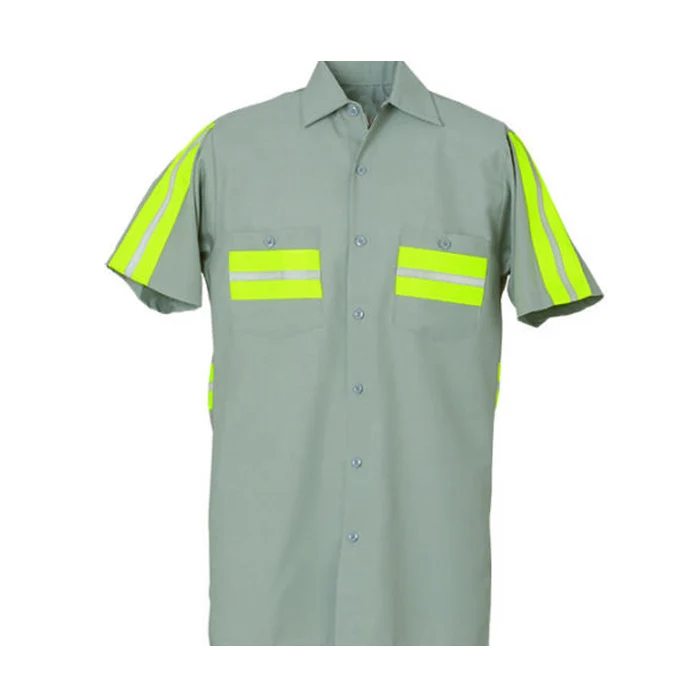 Reflective Mechanic Industrial Working Shirt with Reflective Tapes