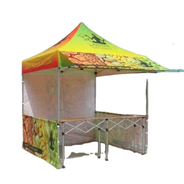 GREENTENT Printed Trade Show Tent 3x3 for Exhibition Food Sale Pop up Portable Outdoor Pavilon Canopi Aluminium Fold Gazebo