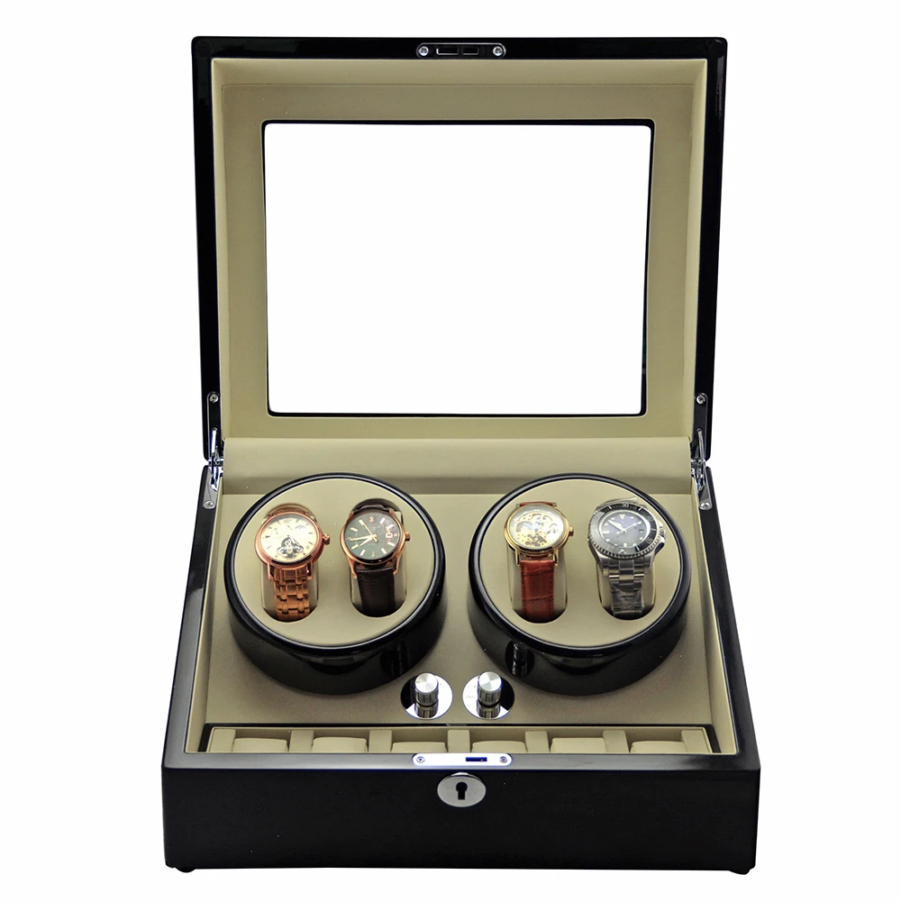 Goochy GC03-D31BW-A Automatic Rotation Wood luxury Watch Storage Display Case Box Watch Winder box with lid sensor