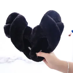 Wholesale Indoor And Outdoor Fashion Pure Color Ladies Lamb Fur Slippers Sheepskin Women Fur  Slippers