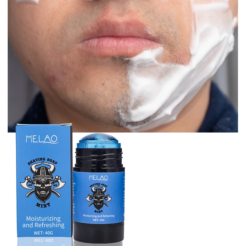 Private Label Moisturizing Refreshing Soften Foaming Shaving Stick Soap For Men Gift