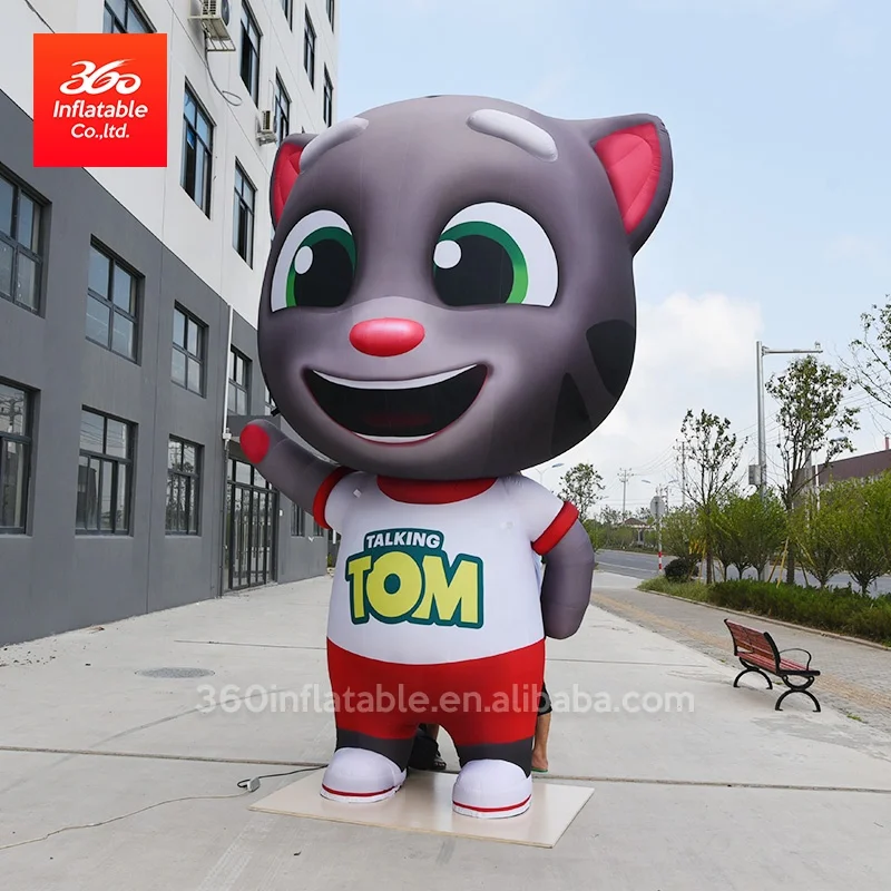 Custom Design Cartoon advertising walking Inflatable animal mascot cartoon Tom Cat costume for decoration