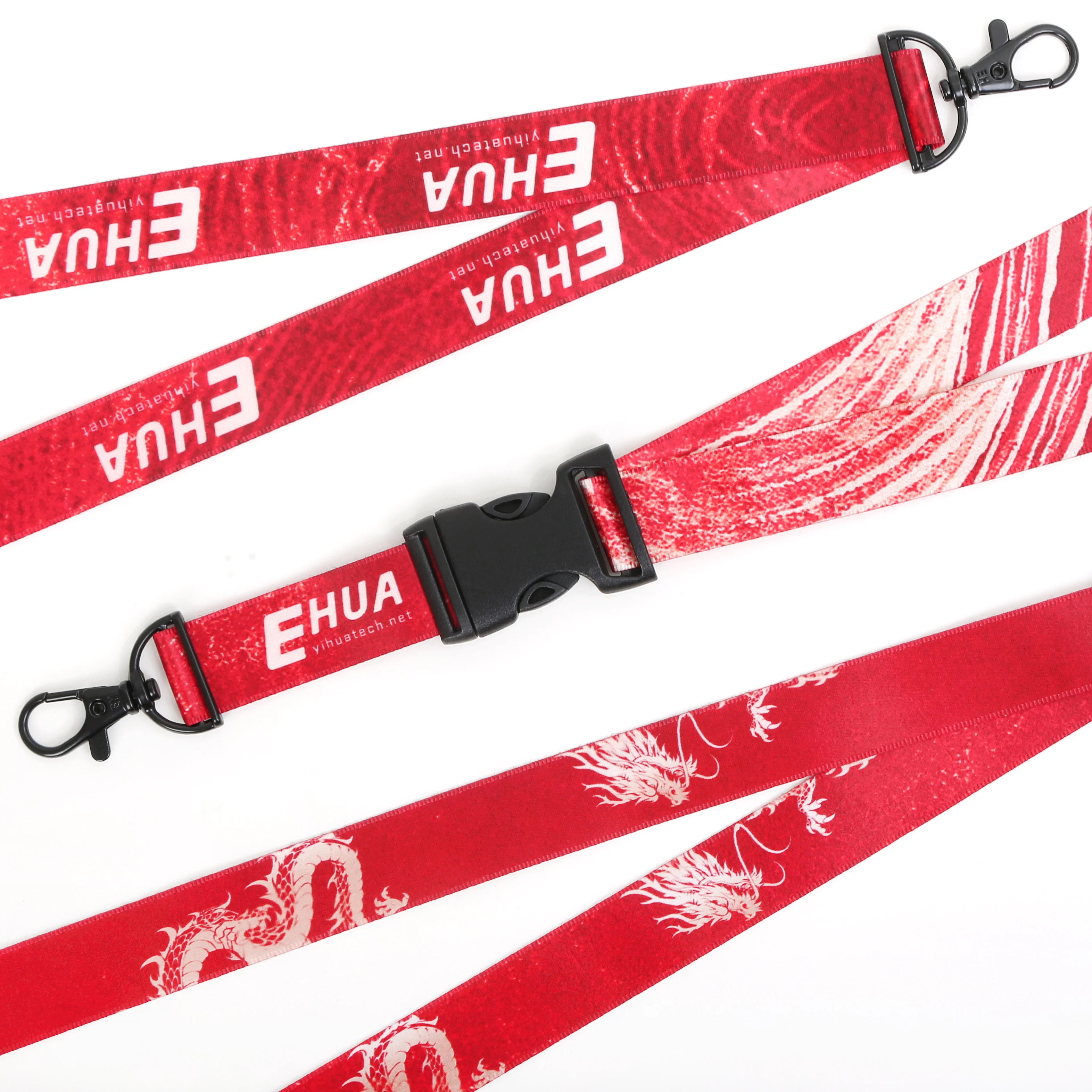 Organic Global Recycled EHUA Ergonomics Polyester Lanyard Sublimation lanyard Logo  Neck Lanyard with logo custom