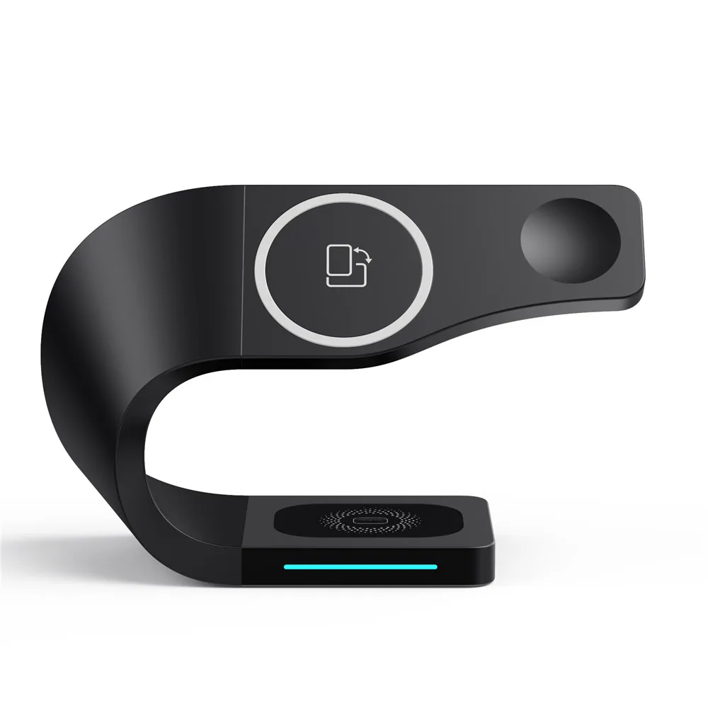 
 Новый продукт, минимализм, WELUV i4 15 Вт, магнитная Беспроводная зарядная подставка 4 в 1 для Apple iPhone 12 Airpods iWatch  