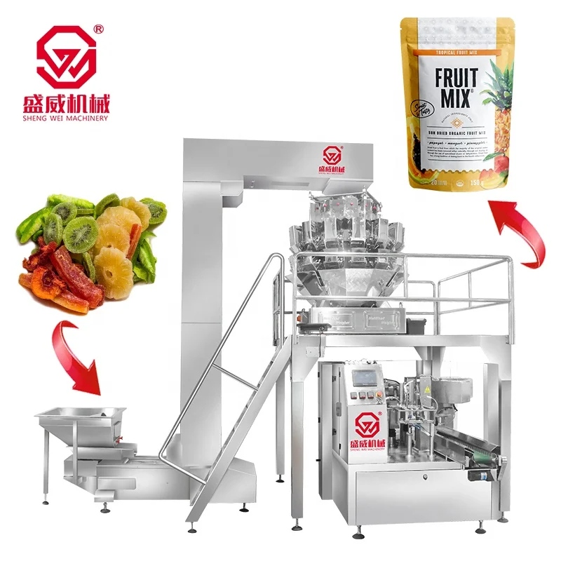 Low cost Dry Fruit Seeds Small Potato Chips Pouch Peanuts Spices Gummy Candy Premade Bag Stand Up  Packing Machines
