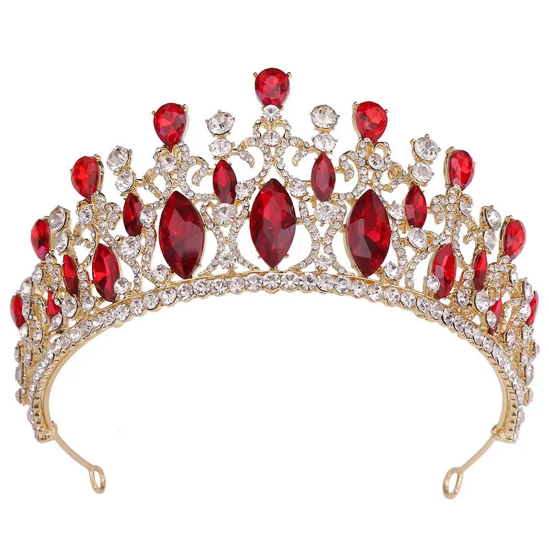 QS European and American bridal crown Baroque rhinestone tiara Princess Crown and Wedding hair accessories