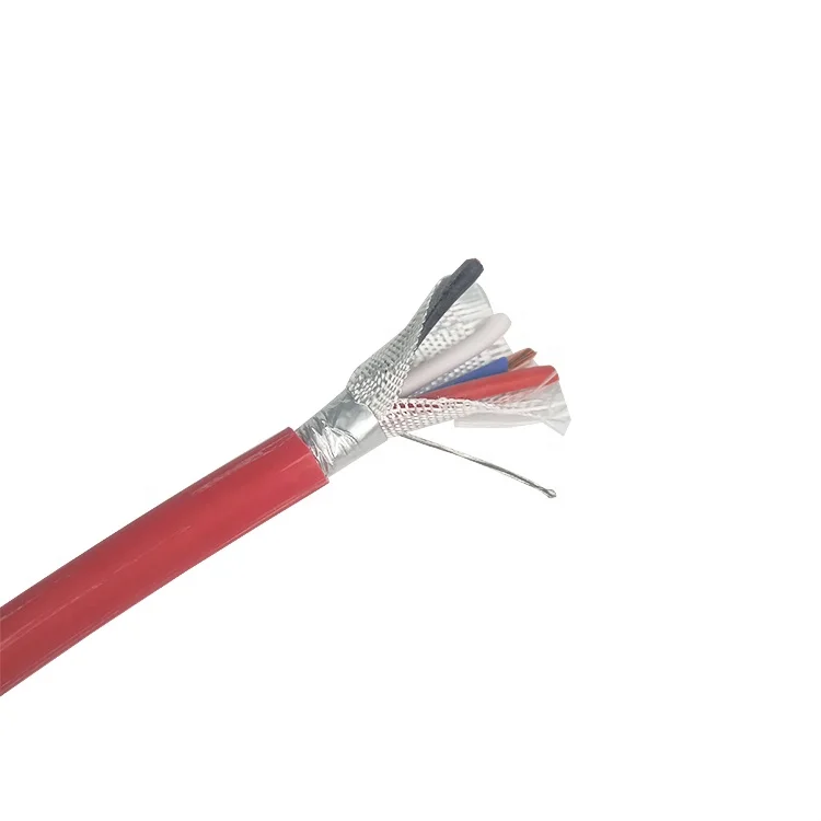 multicore fire resistant cable red 4 core 1.5 x500mm fire alarm cable