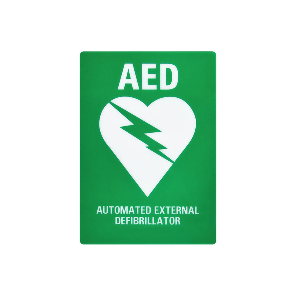 WAP-Health 3046 Flat type First Aid Safety Defibrillator Metal AED Wall  Sign