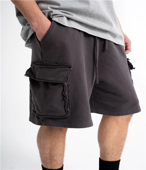 
 Летние дышащие капри в стиле high street, спортивные шорты со вспышкой, Свободные повседневные мужские шорты  