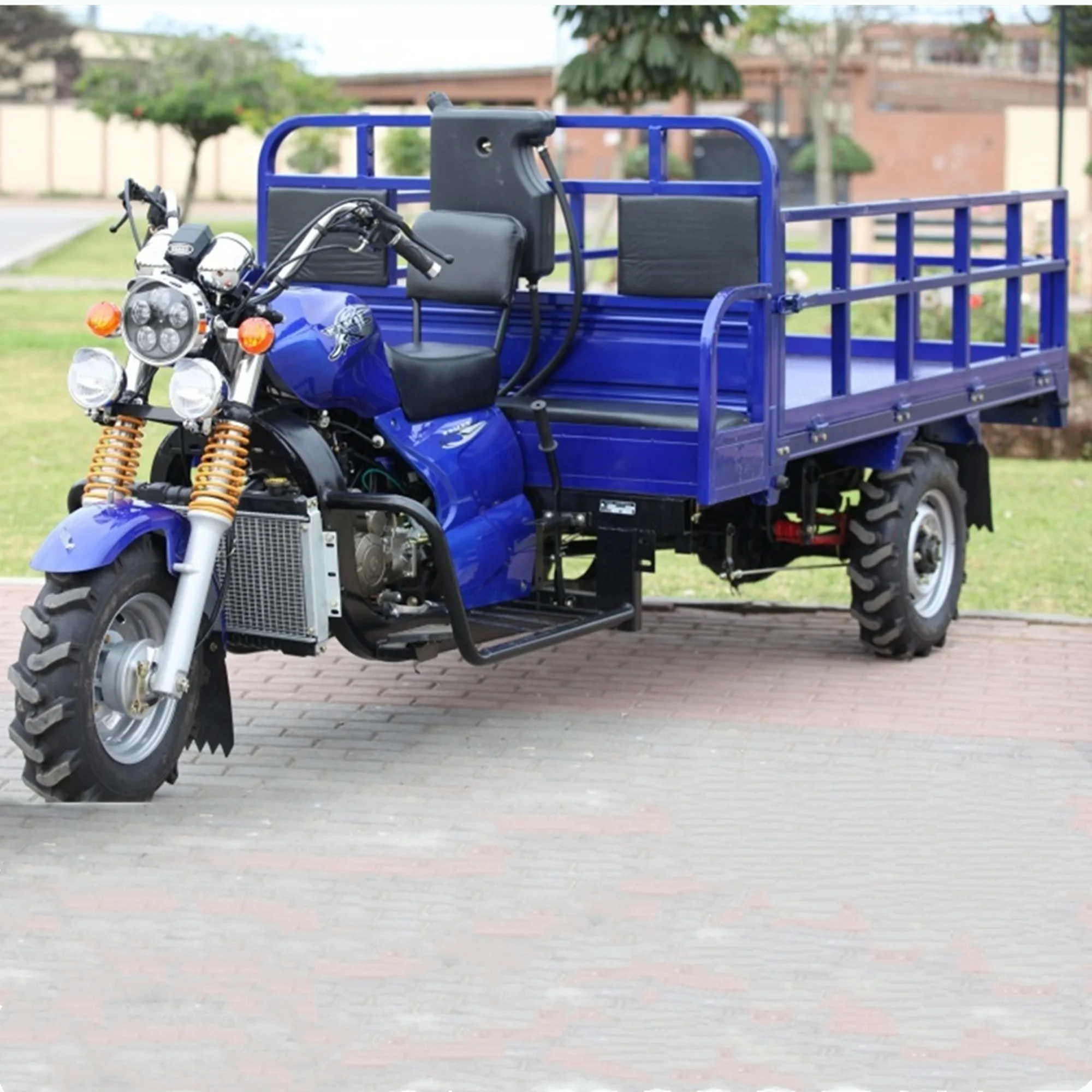 Chinese motorized gas powered three wheel cargo tricycle for farming