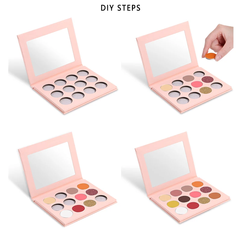 MAKEUP Popular High Grade 12 Colors Nude Glitter Private Label Eyeshadow Palette Halloween Masquerade Party