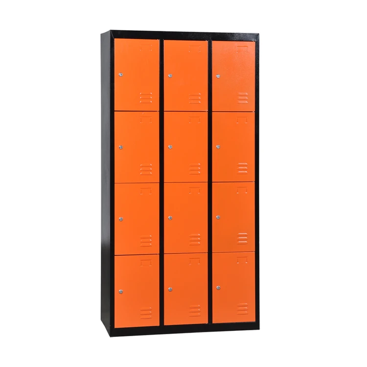Metal Locker Cubby Locker  12 Door Steel Clothes Storage School Gym Locker