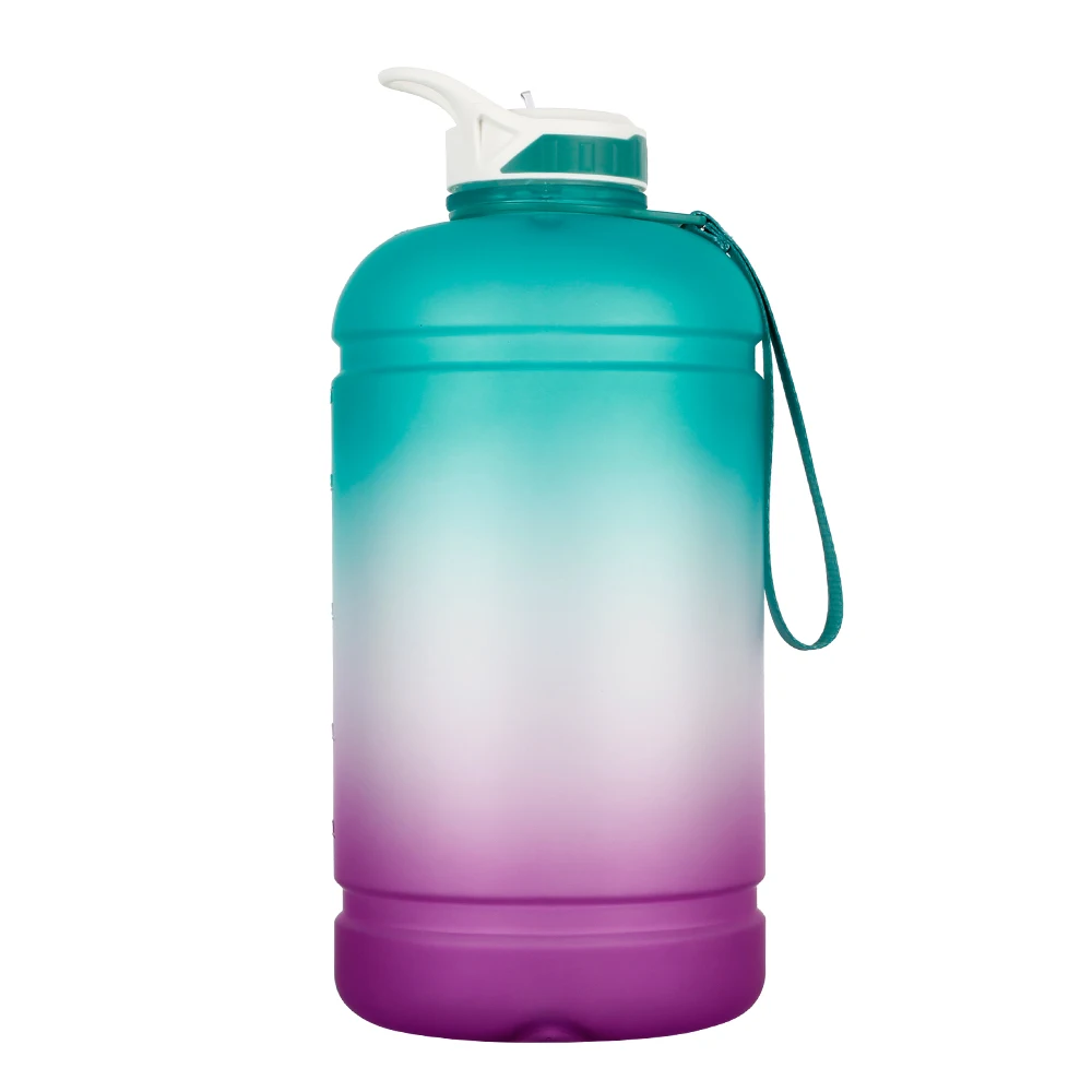 
Custom logo BPA Free 1 Gallon Water Jug 3.78L Gallon Water Bottle with Time Marker Straw and Handle 