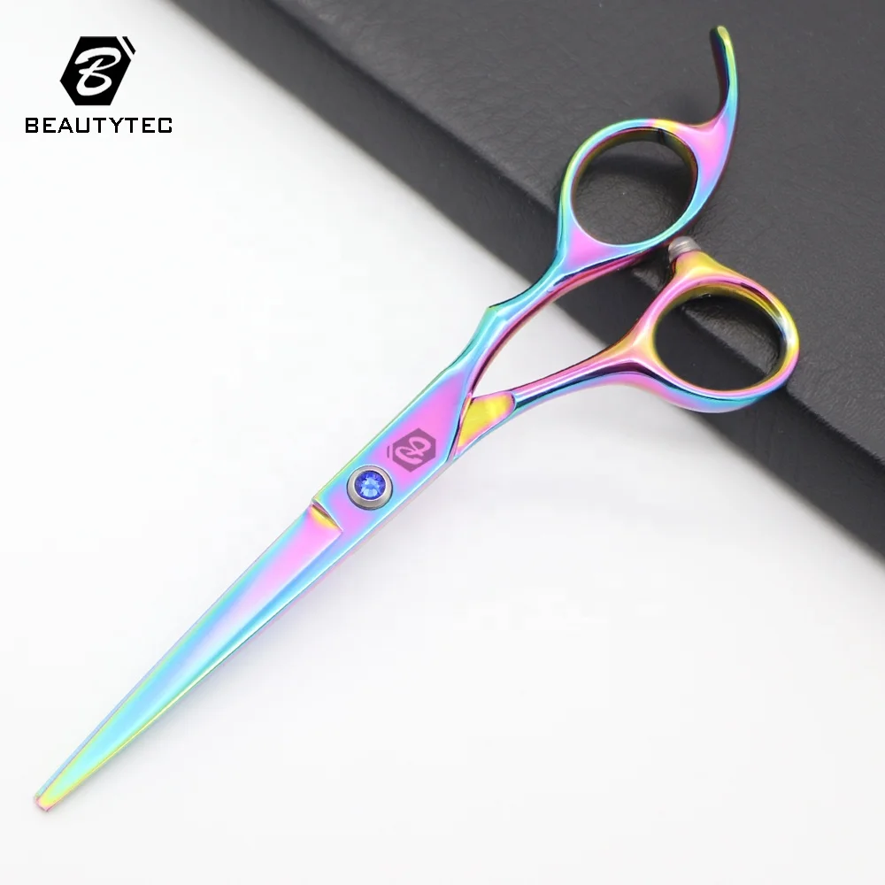 Black Salon Stainless Steel Cutting Shear Hair Scissors For Professional Barber