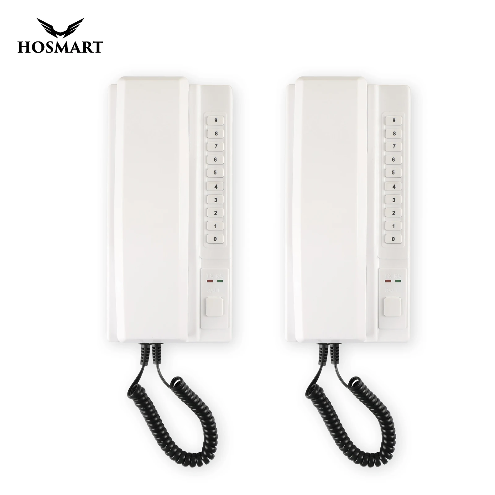 1KM White Outdoor Indoor Intercom Full Duplex Wireless Intercom System 2 Way House Intercom System with LCD Screen for Home