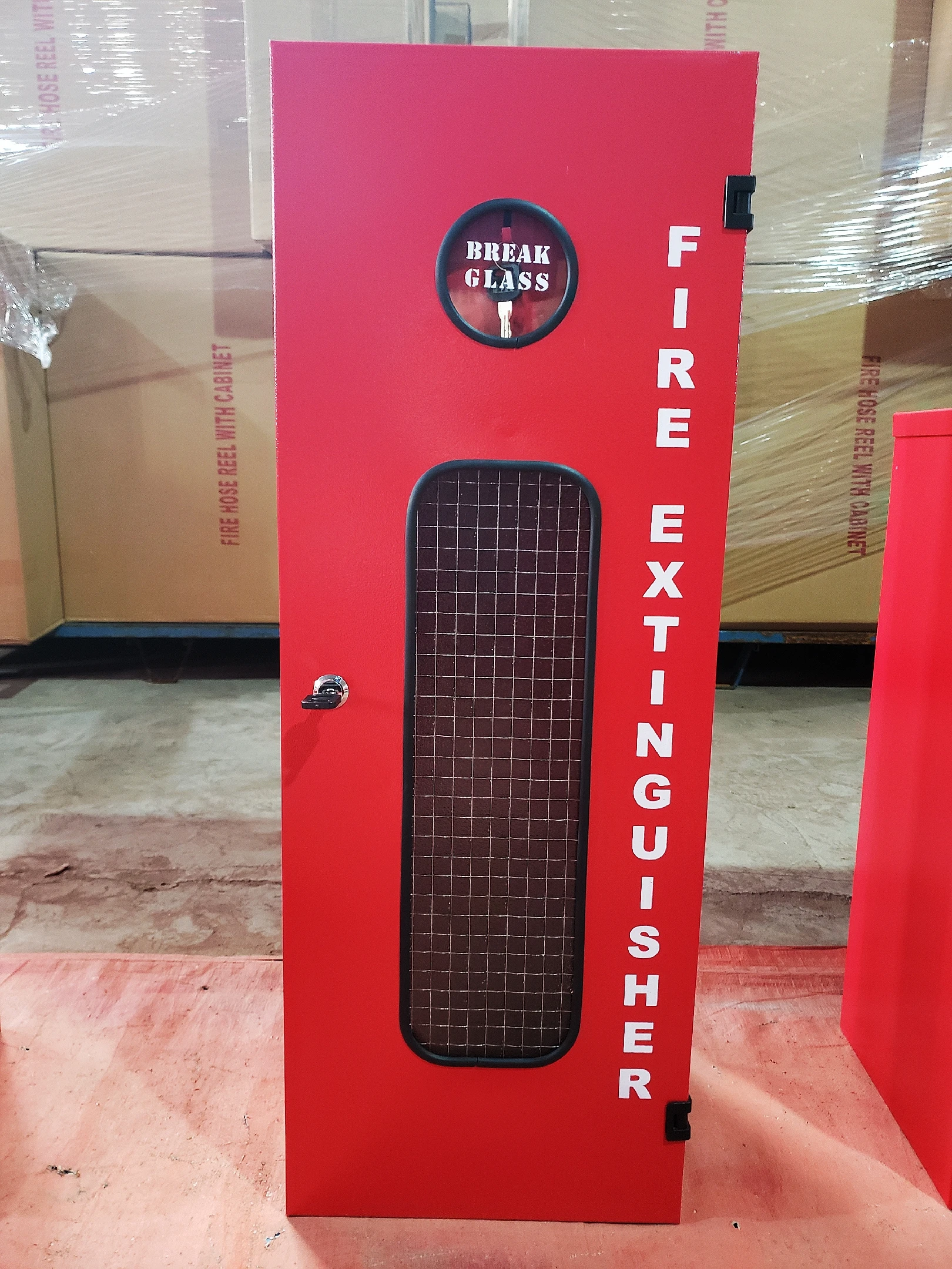 1kg to 12kg Fire Extinguisher Cabinet Plastic fire extinguisher box  PVC Glassball material  fire fighting cabinet
