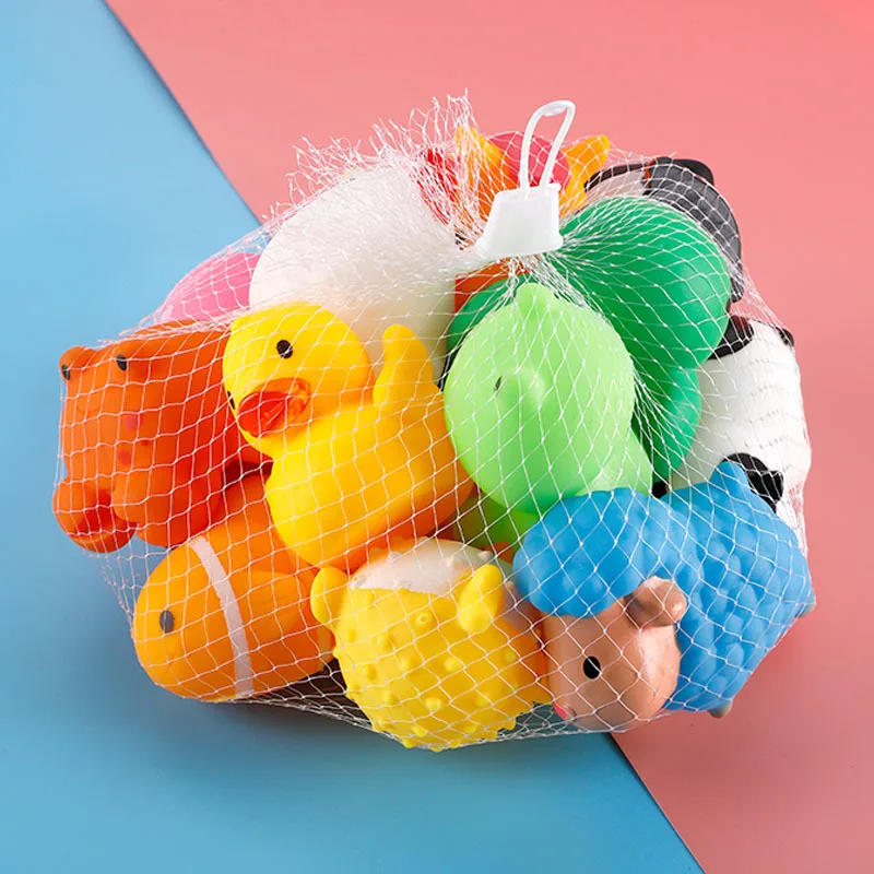 2023 new product cattle sheep chicken duck fish pinch called bath toy fun cute make sounds eco friendly classic toys for kids