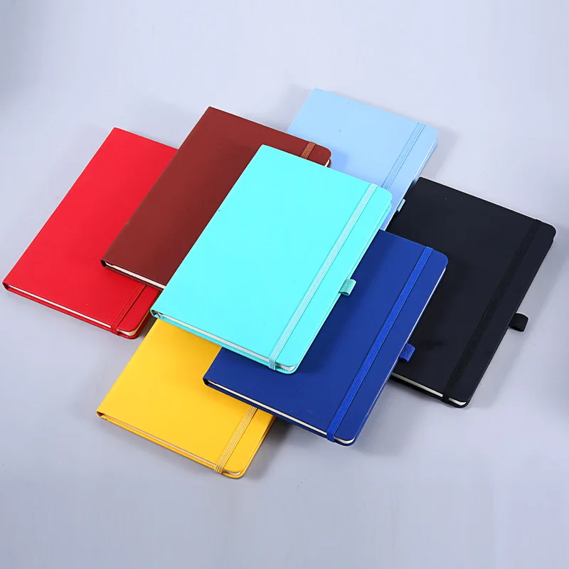 Wholesale Cheap Office School Supplies Pocket Book A6 PU Leather Elastic Notebook Creative Portable Notepad