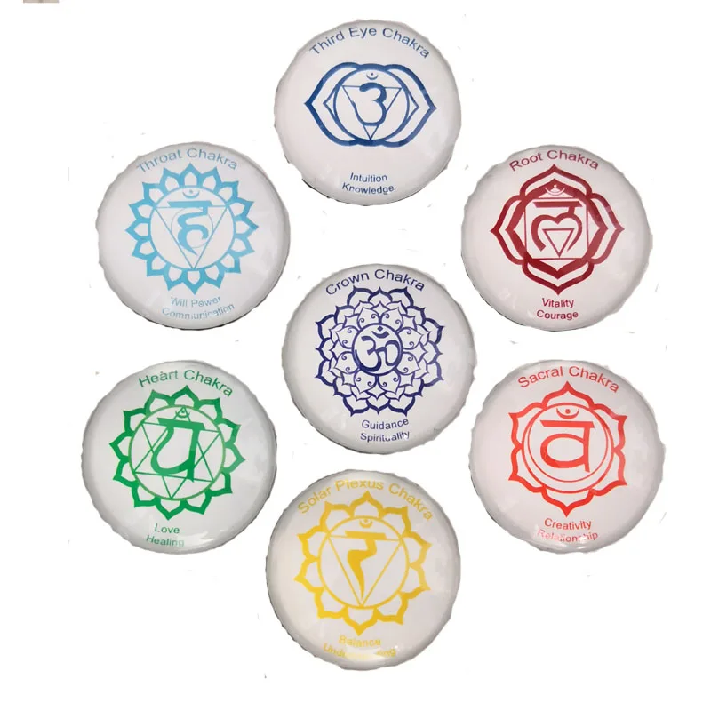 3D магнитный стикер для холодильника из смолы, кристаллическая кварцевая чакра, набор для исцеления драгоценных камней, для духовного выравнивания и балансировки чакры
