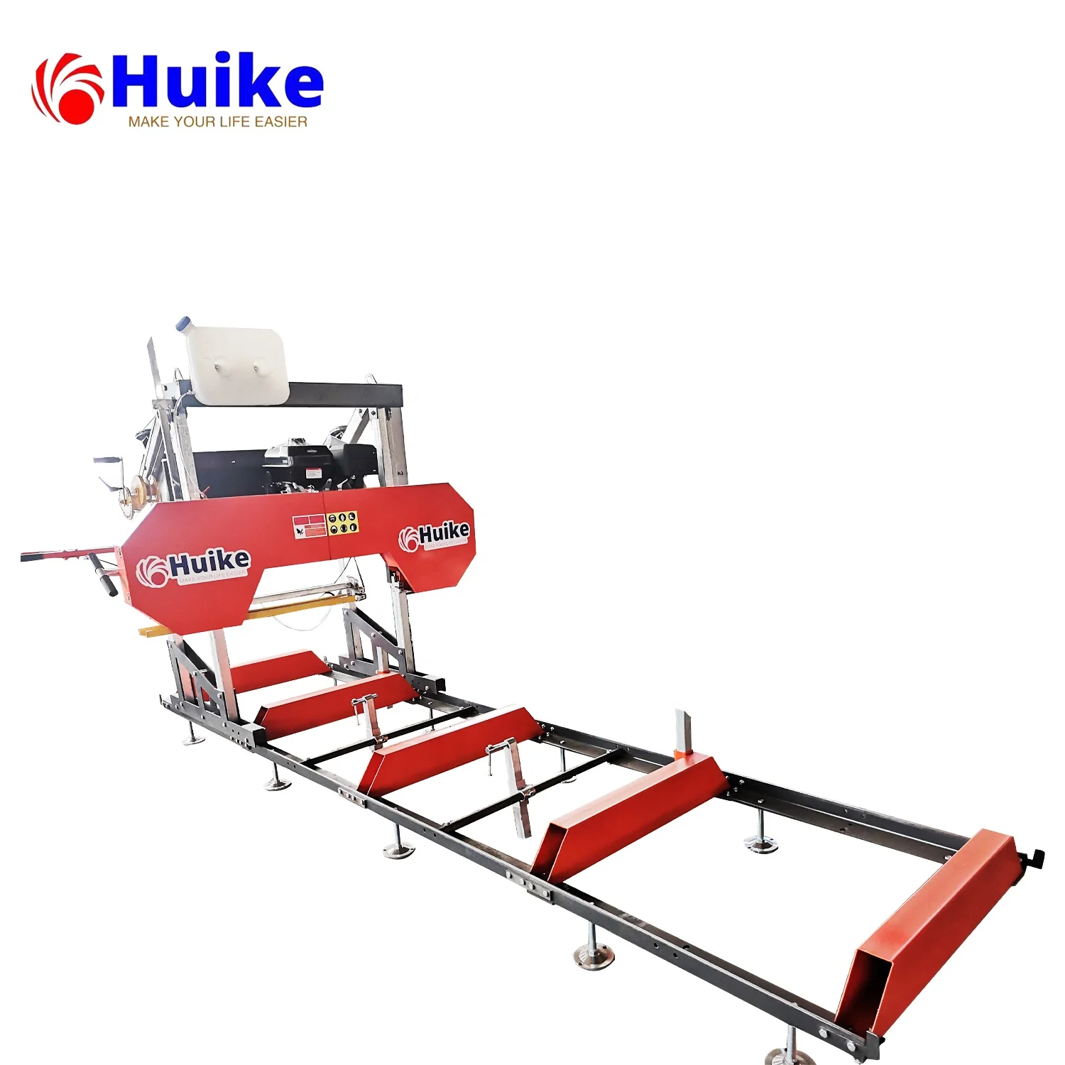 CE Approved China Horizontal wood working 15hp gasoline engine automatic sawmill machine portable band sawmill for Sale