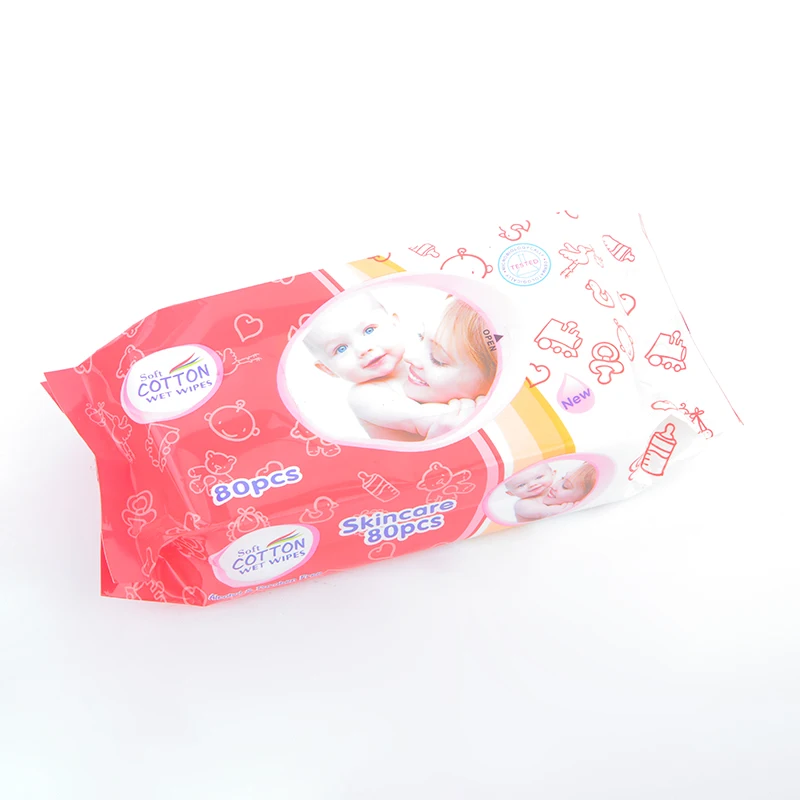 2022 Baby Wet wipes Spunlace Fabric Cheap Baby tissue  Non-Alcoholic Cleaning Wet tissue ,Flushable tissue wet wipes