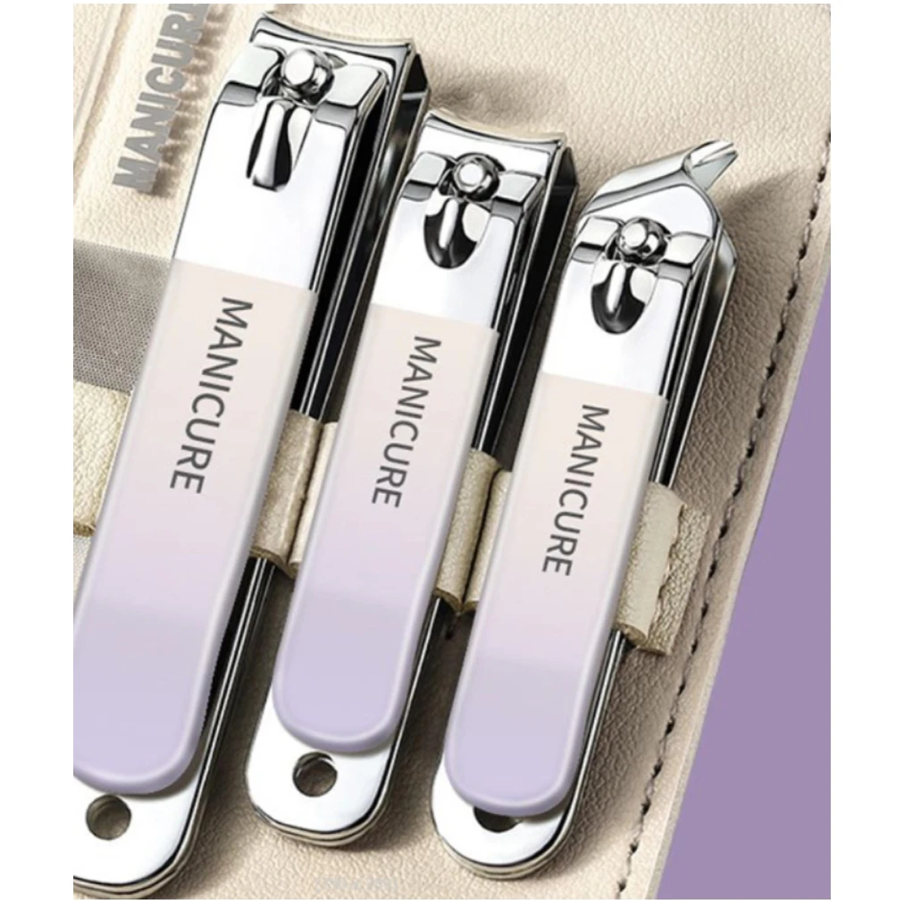 4Pcs Nail Care Set Professional Travel Nail Grooming Kits Stainless Steel Nail Clippers Set Pedicure Manicure Set with Pu Bag