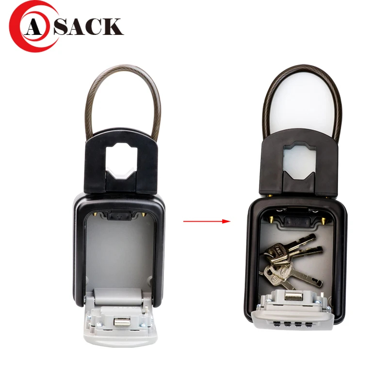 Asack G10-3 Регулируемая Экстра большой емкости для хранения ключей коробка с сбрасываемый код 4 цифр кодовый замок ящик автомобиля ключи
