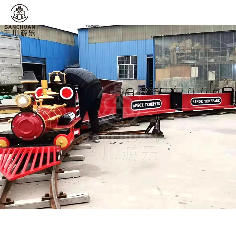 Детская игровая площадка, тематический парк аттракционов, аттракционы, Детский Электрический паровоз, открытый Трековый поезд для продажи