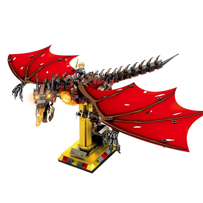 Dragon Smaug Building Block Sets 1359PCS Model Construction Toys Legoed Compatible DIY Assembly Blocks Gift For Kids Children