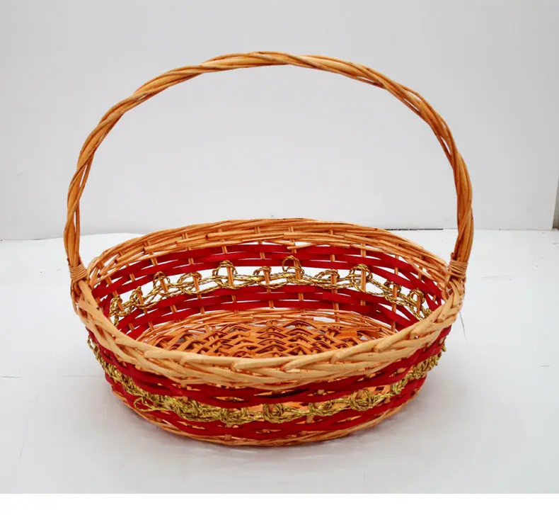 Jinliu gift wicker baskets with handle wholesale basket in bulk fruit