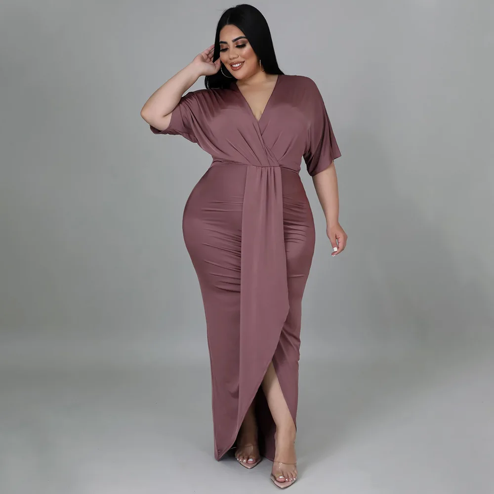 Wholesale Summer Elegant Ladies Sexy Casual Macys Maxi Dresses Plus Size Women Clothing
