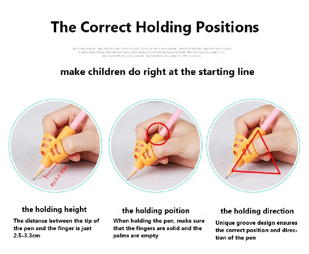 Hot sale writing grasping correction rubber correct pencil/pen grip pencil grips for kids Pencil case Office School Supplies