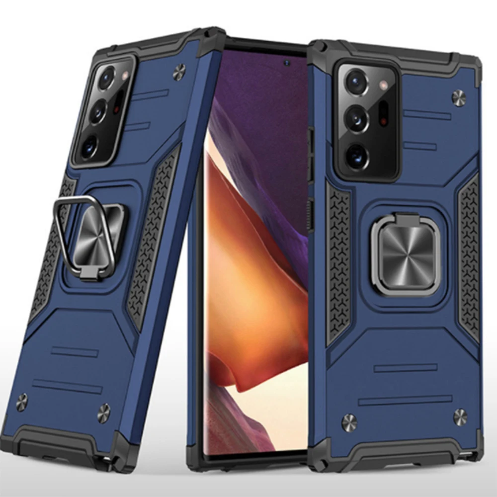 Armor magnetic suction ring four corner anti drop mobile phone case, suitable for Samsung M30S/M21/M31 protective case
