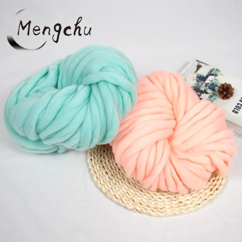 Cheap Thick  100% Merino Wool Bulky Yarn Super Chunky Giant Yarn for Arm Knitting
