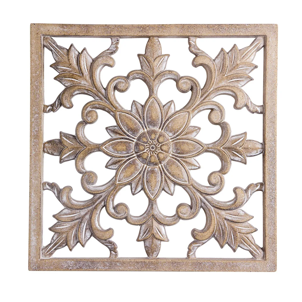Wood Antique MDF Carving Handmade Home Decorative Small Size Wall Hanging Plaque