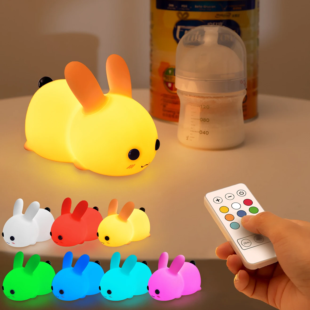 Оптовая продажа 2023 Высококачественная Ночная лампа galaxy RGB с дистанционным управлением ночная ночным желанием в виде груши Нефритового кролика для спальни