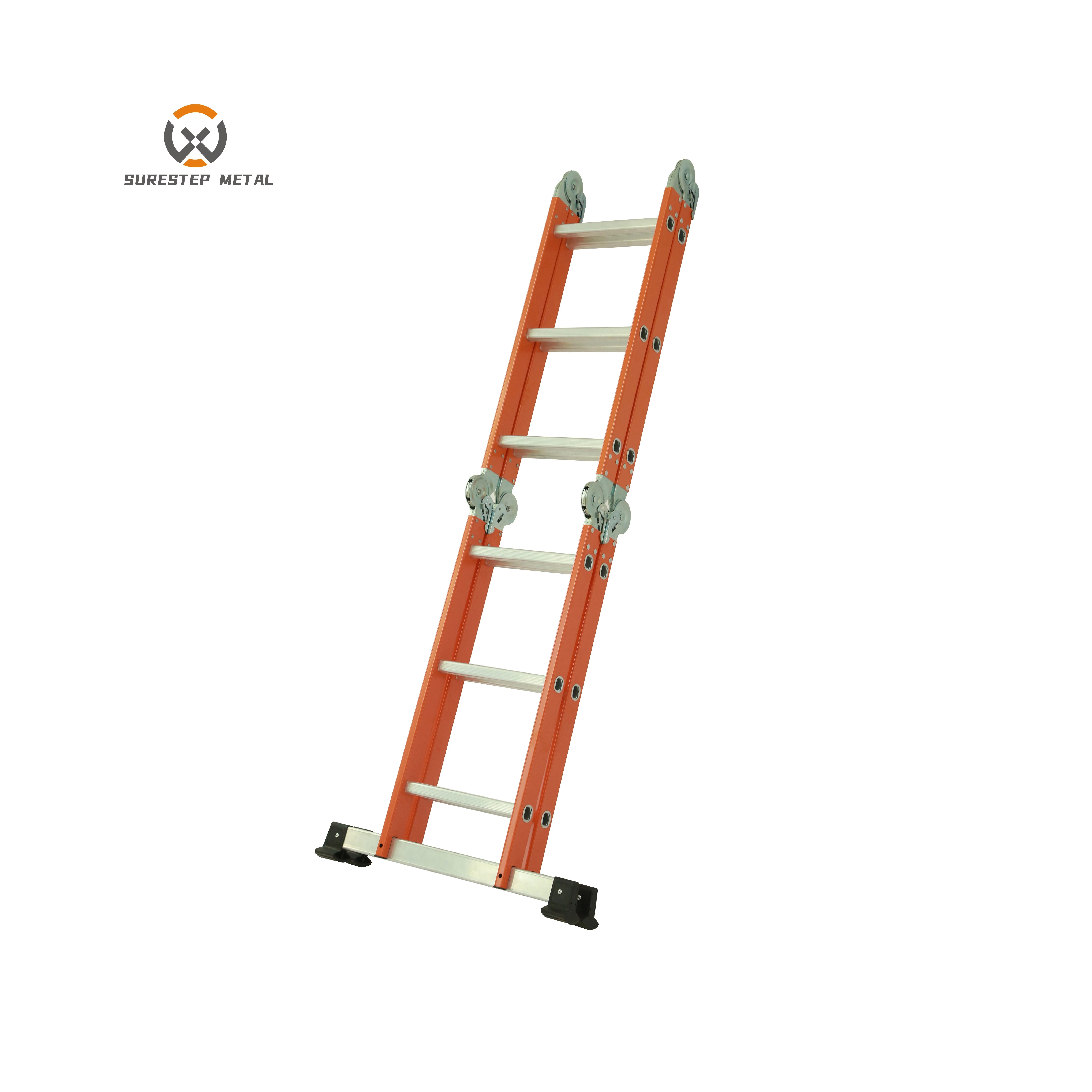 Multipurpose Folding Aluminum Ladder Small Hinge 4*3 4*4 Portability Fold Step Ladder With En131