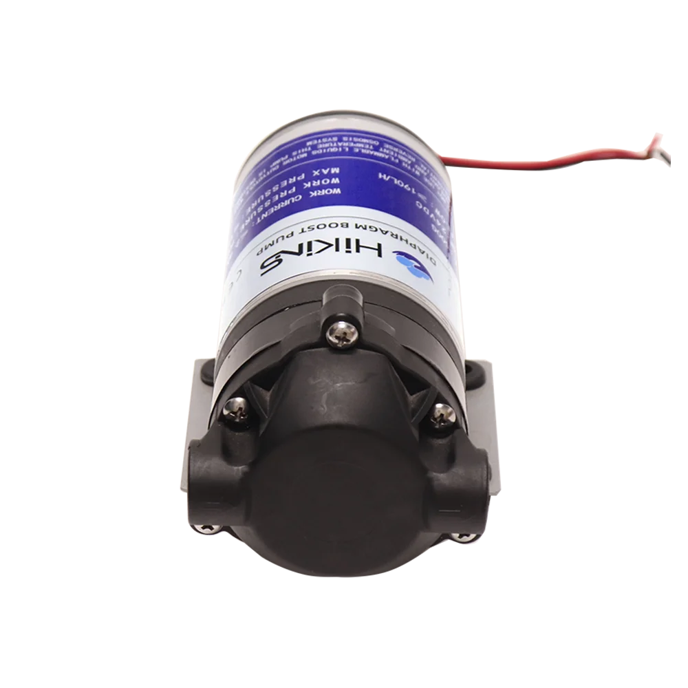 Hikins 500GPD 24VDC 3-Chamber Regular-Size 220LPH Reverse Osmosis RO Diraphragm Boost Pump For Water Purifier