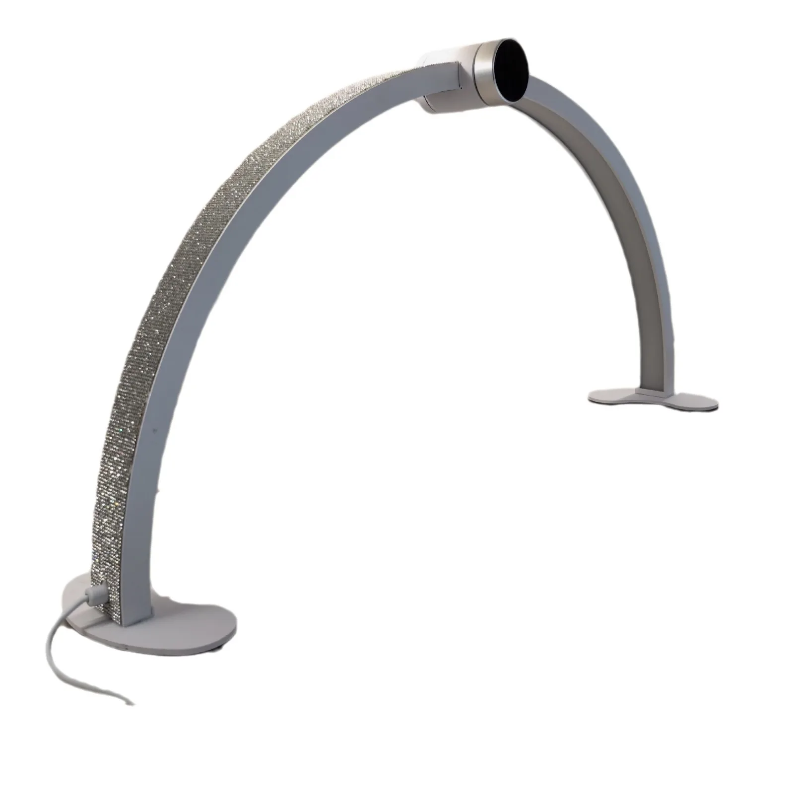 HOT Sales Half Moon Nail Light Custom logo 45W Nail table Light beauty device with smart display clock Rotary adjustment