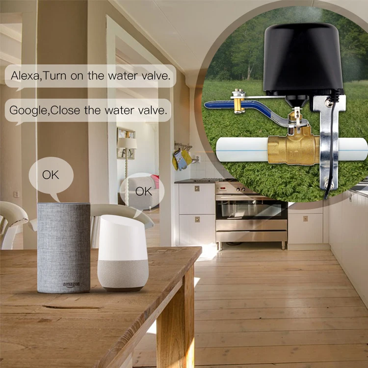 ZigBee 3.0 Smart Water Valve Controller for Garden Remote Control Work with Google Home