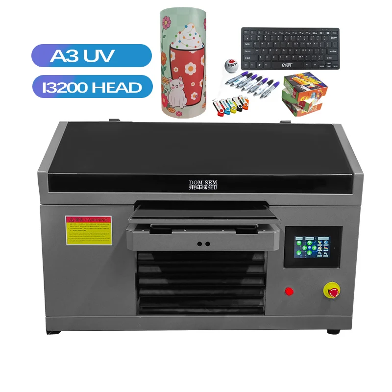 Fast Speed A3 I3200-u1hd Head Standard Uv Crystal Sticker Flatbed UV printing machine for small business