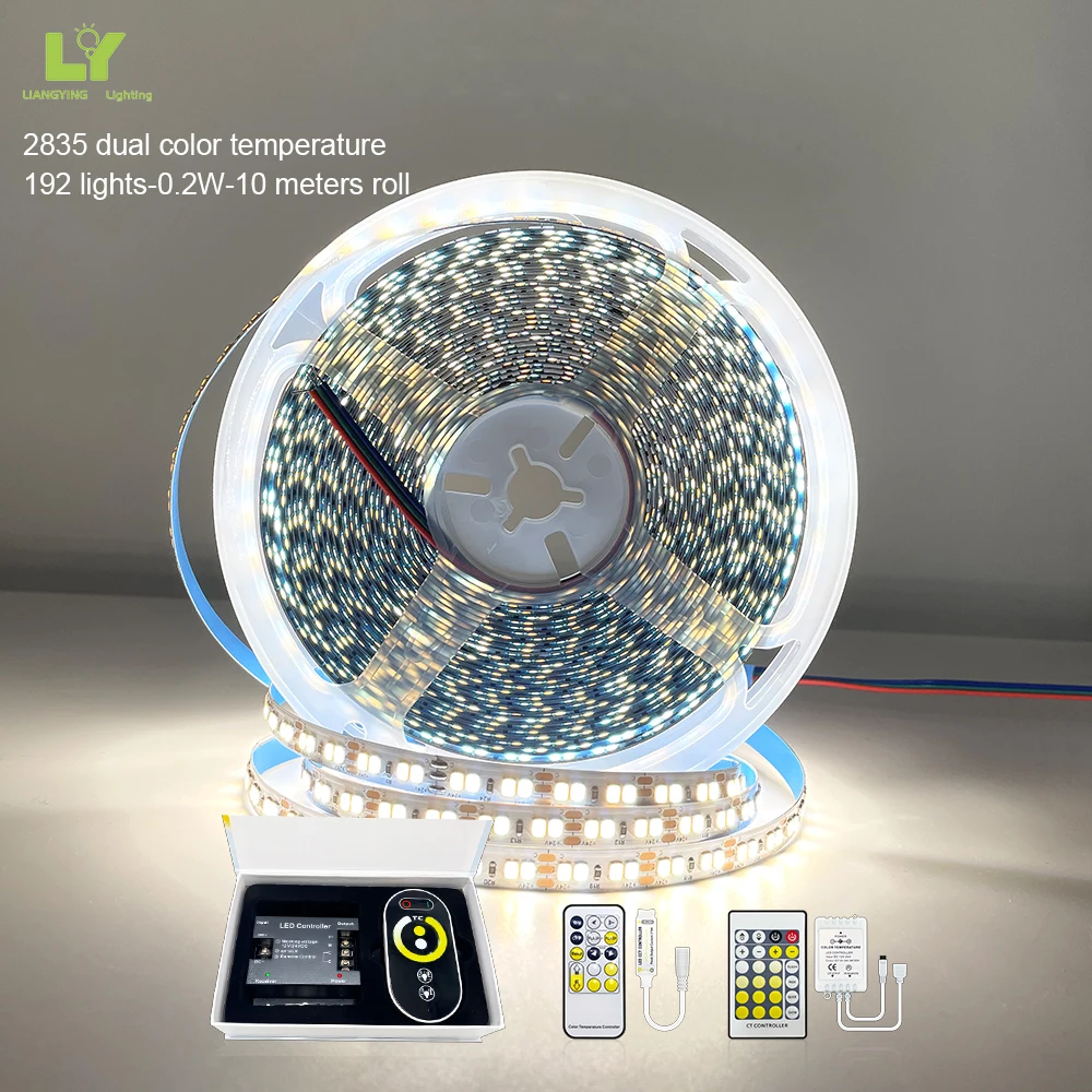 Commercial Dream Full Color RGBIC 24V Double Color No Light Point Soft 720/m Sensor Touch Remote Addressable COB LED Strip Light