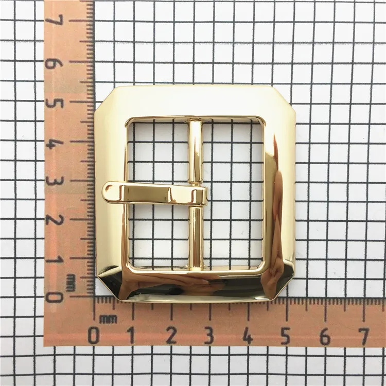 New designs manufacturing 35mm gold buckle center bar cheap custom made square belt buckles