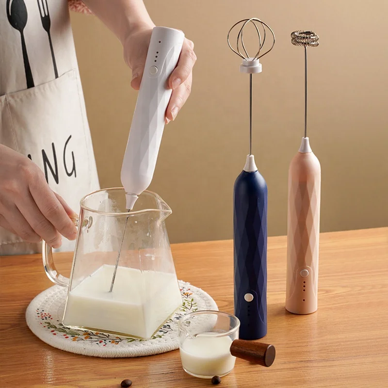 Mini Handheld Automatic Electric Usb rechargeable Portable 304 Foam Maker Egg Beater Whisk Mixer Milk Coffee Frother Machine