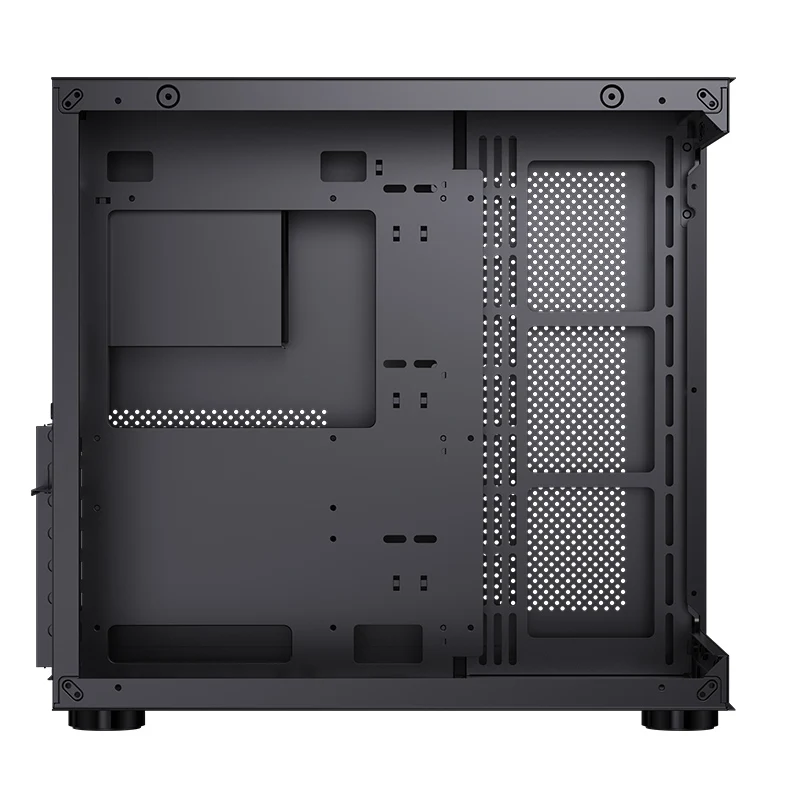 SNOWMAN CS015 Unique Design PC Gaming Case Desktop Mid Tower Black Case ATX/ M-ATX/ Mini-ITX Customized Tempered Glass PC Case